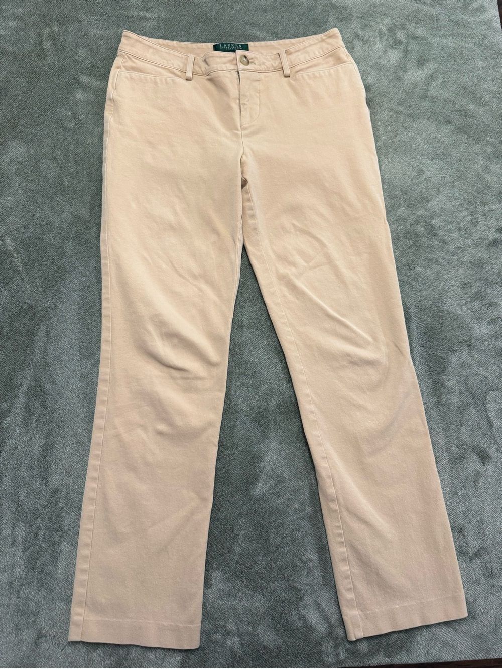 Ralph Lauren Women's Straight-Leg Jeans in Pale Beige